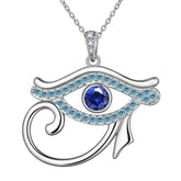 Eye of Horus Necklace Pendant Charm 925 Sterling Silver - Necklaces - Aurora Tears